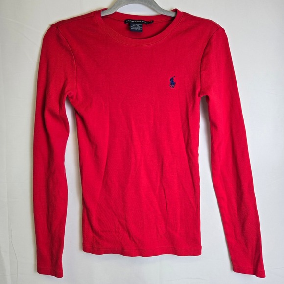 Polo Ralph Lauren Other - Polo Ralph Lauren Sport Thermal Waffle Knit Long Sleeve, Small Pony, Red, Boys S